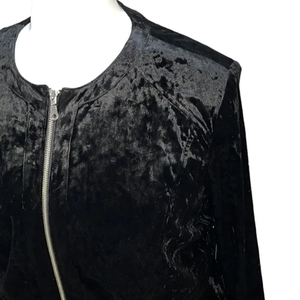 INC Crushed Velvet Peplum Jacket